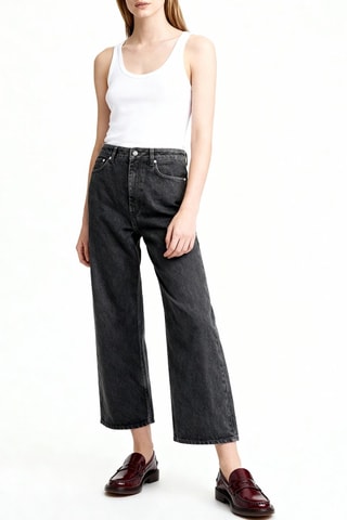 Jeans in cotone bio - Nero - Ganni
