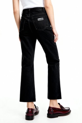 Jeans in cotone bio - Nero - Ganni