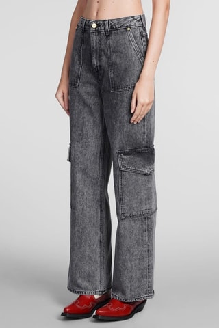 Jeans in cotone bio - Nero - Ganni