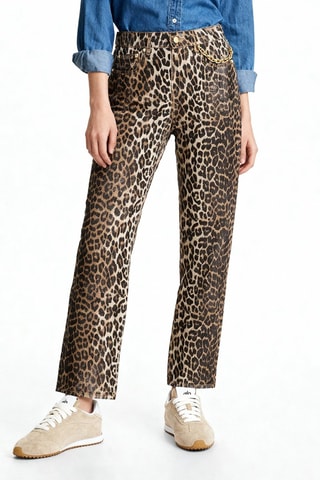 Jeans in cotone bio - Beige e nero - Ganni