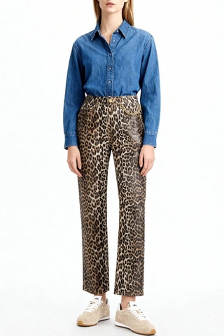 Jeans in cotone bio - Beige e nero - Ganni