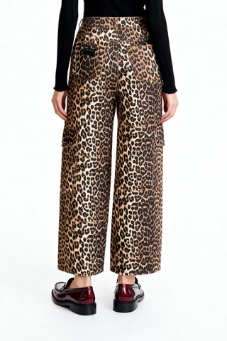 Jeans in cotone bio a vita alta - Beige - Ganni