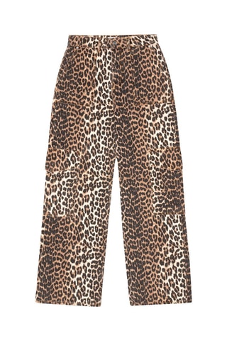 Jeans in cotone bio a vita alta - Beige - Ganni