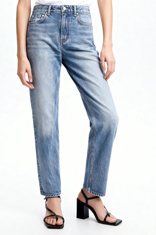 Jeans straight in cotone bio - Celeste - Ganni