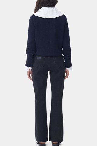 Jeans flare in cotone bio - Nero - Ganni