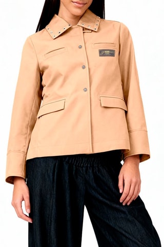 Sahariana in cotone bio - Beige - Ganni