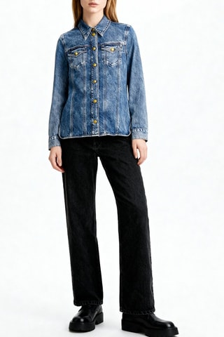 Camicia in jeans in cotone bio - Blu - Ganni