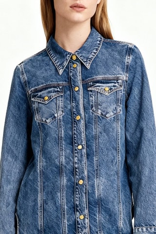 Camicia in jeans in cotone bio - Blu - Ganni