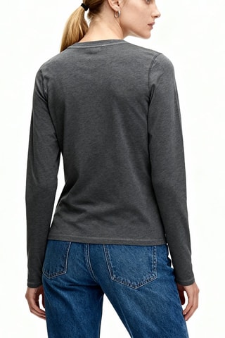 T-shirt in cotone bio - Grigio scuro - Ganni