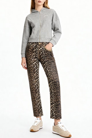 Felpa con cappuccio in cotone bio - Grigio chiaro melange - Ganni