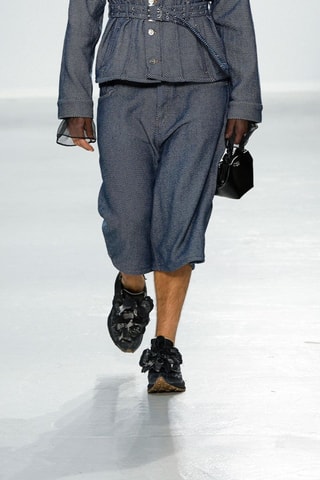 Shorts in jeans in cotone bio - Blu - Ganni