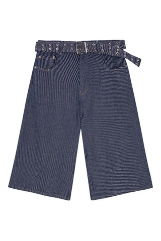 Shorts in jeans in cotone bio - Blu - Ganni