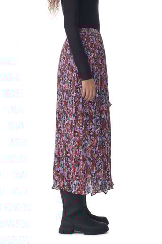 Gonna plissé - Rosso e celeste - Ganni