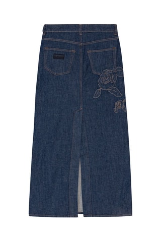 Gonna in jeans e cotone bio - Blu - Ganni