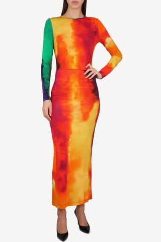 Crop top - Rosso e giallo - Rabanne