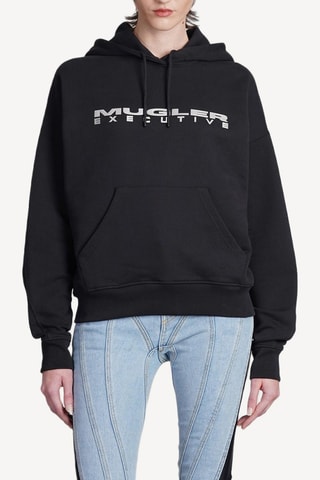 Felpa con cappuccio - Nero - Mugler