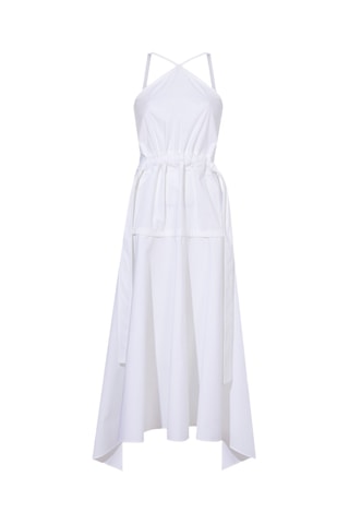 Abito asimmetrico senza maniche - Bianco - Proenza