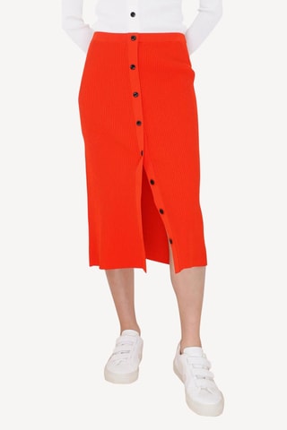 Gonna midi taglio dritto - Rosso - Proenza