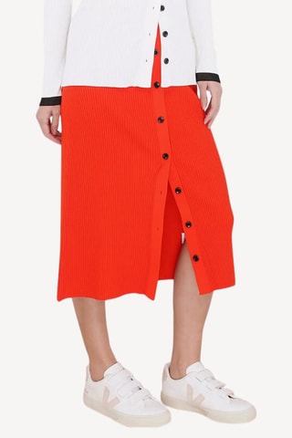 Gonna midi taglio dritto - Rosso - Proenza