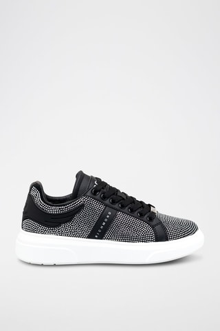 Sneakers de nobuck - Preto e branco