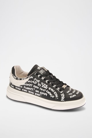 Zapatillas de piel - Negro