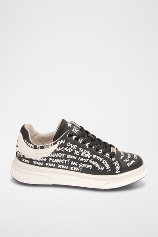 Zapatillas de piel - Negro