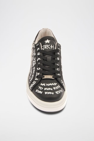 Zapatillas de piel - Negro