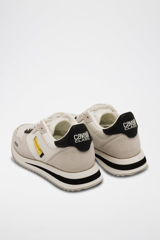 Zapatillas de nobuk - Beige y negro