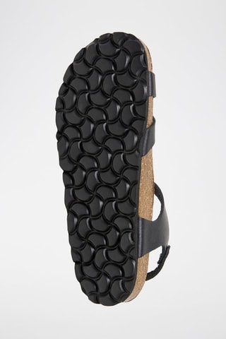 Sandálias em couro - Preto