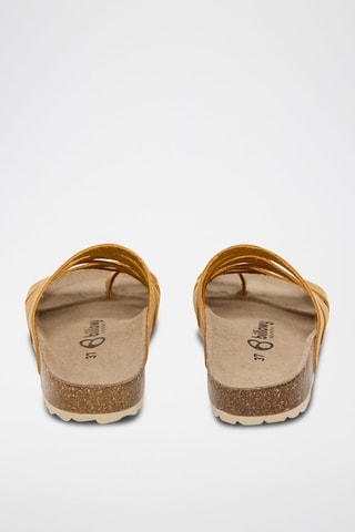 Sandálias em couro - Amarelo