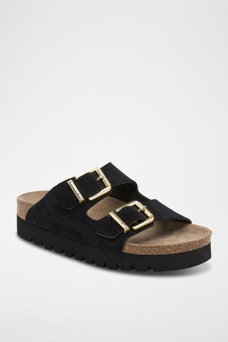 Mules em couro - Preto