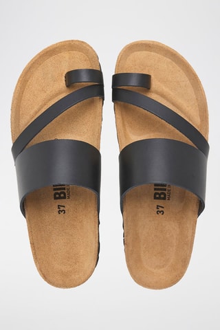 Sandálias em couro - Preto 