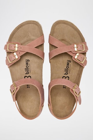 Sandálias em couro - Rosa