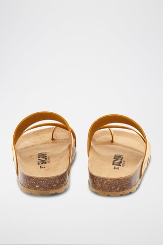 Sandálias em couro - Mostarda