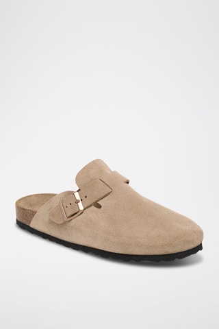 Socas em nobuck Zueco - Bege