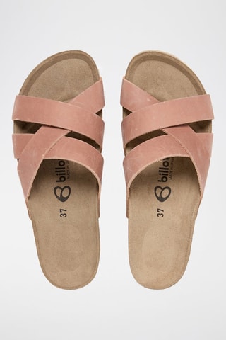 Mules em couro - Rosa