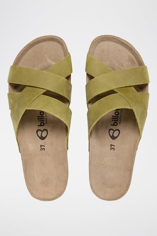 Mules em couro - Verde