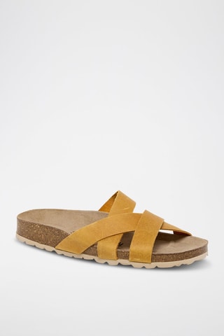 Mules em couro - Amarelo