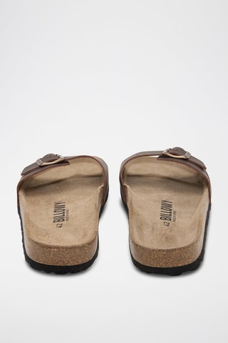 Mules em couro - Castanho