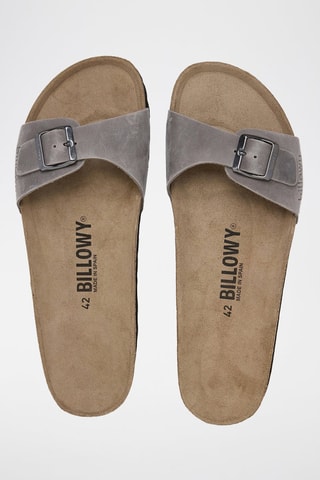 Mules em couro - Cinzento