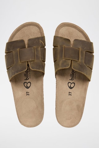 Mules en cuir - Kaki