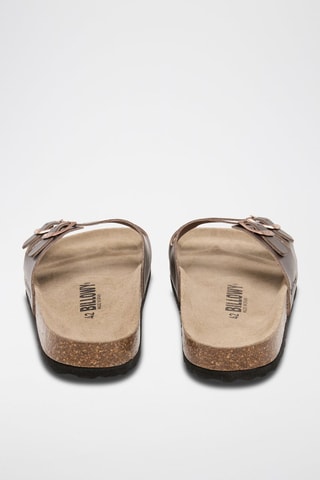 Mules em couro - Castanho