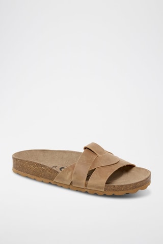 Mules en cuir - Beige