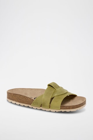 Mules en cuir - Vert