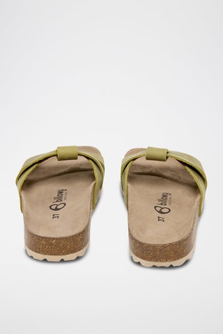 Mules en cuir - Vert