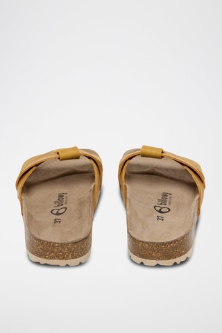 Mules en cuir - Jaune