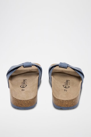 Mules en cuir - Bleu