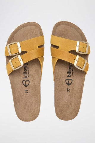 Mules em couro - Amarelo