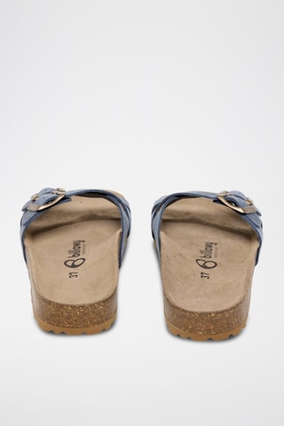 Mules em couro - Azul