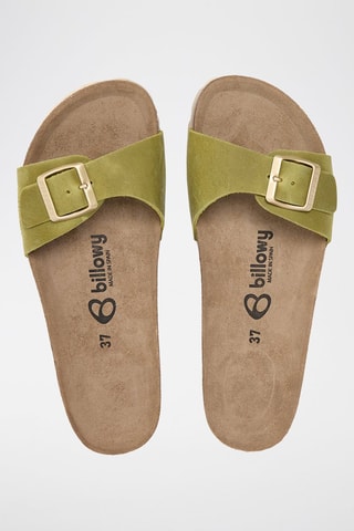 Mules en cuir - Vert